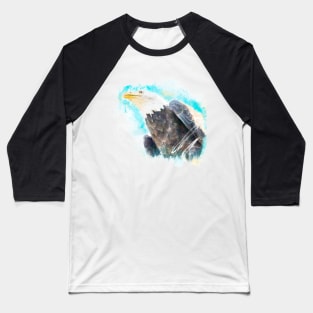 Golden Eagle Bird Animal Wildlife Forest Nature Watercolor Baseball T-Shirt